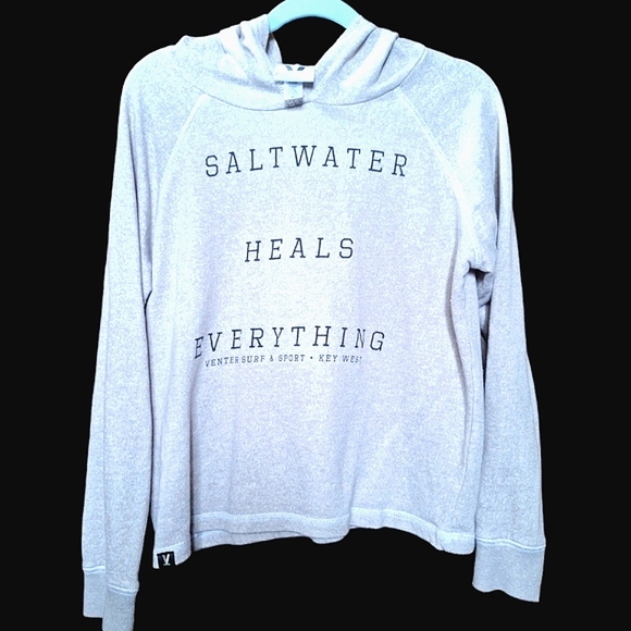 Venter surf & sport key west gray hoodie size medium EUC - Picture 4 of 7